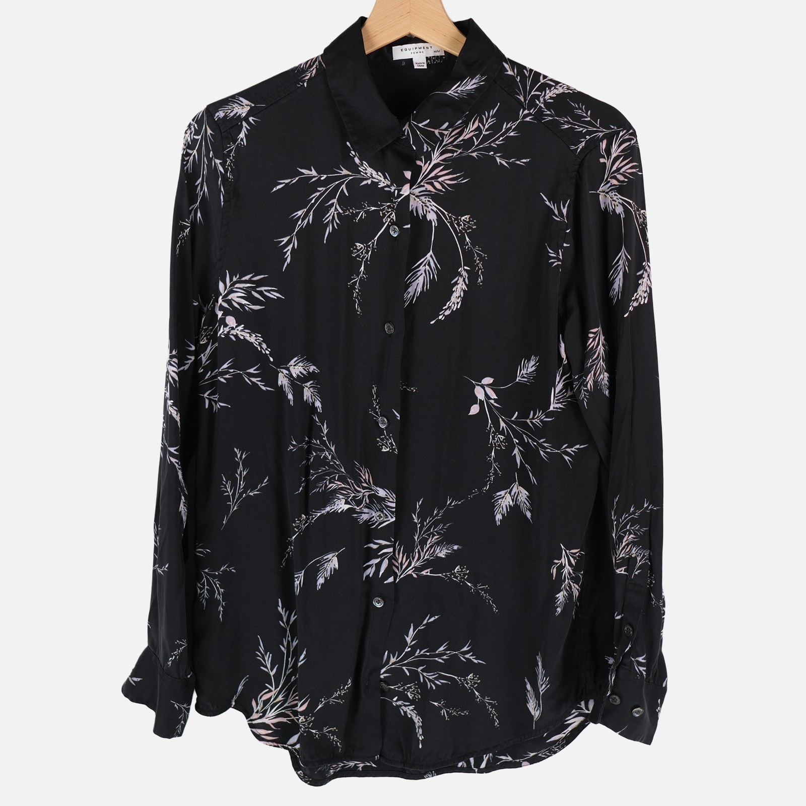Equipment Femme Floral Silk Blend Shirt Size M
