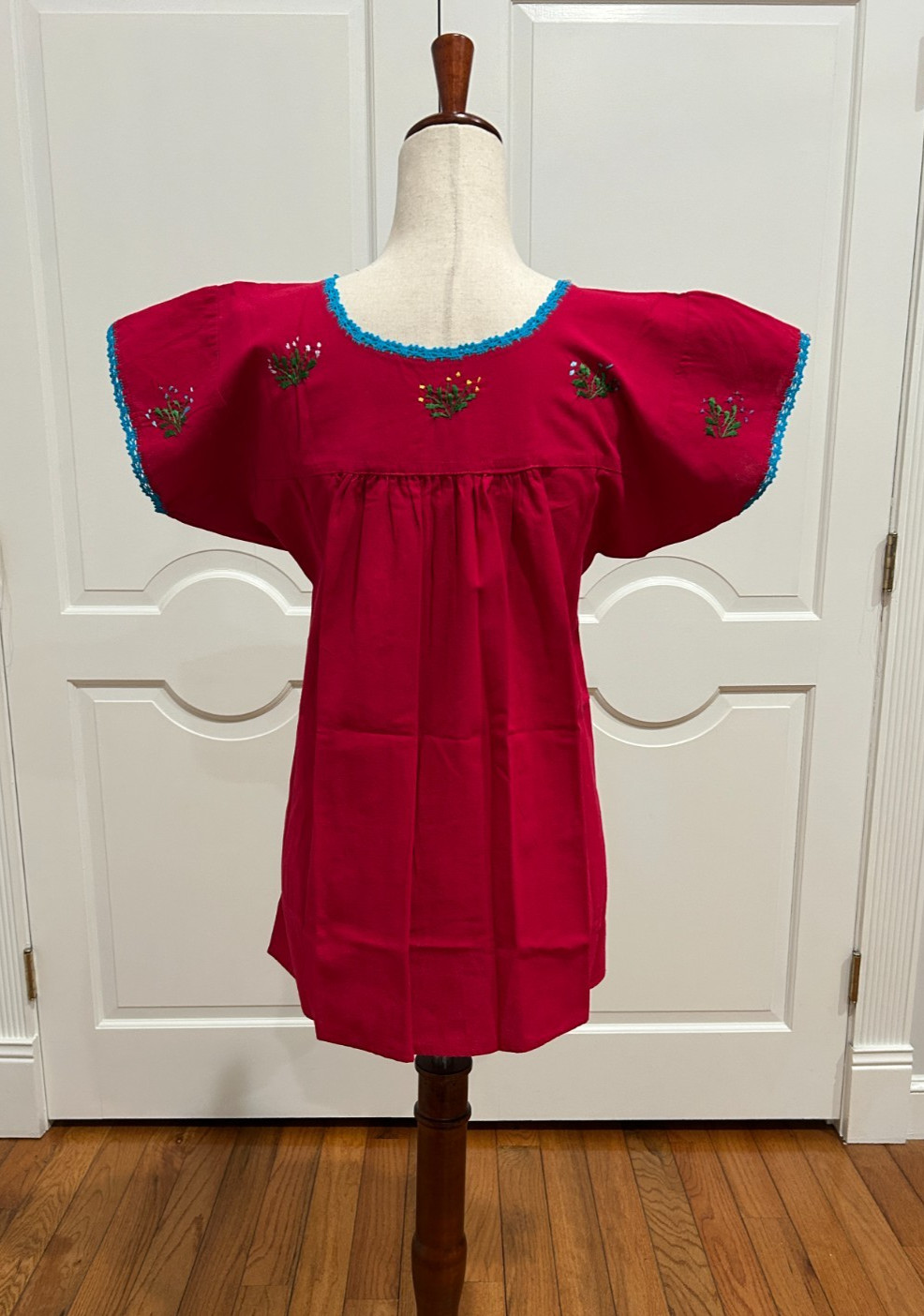 Sandra Blouse From San Antonino Oaxaca mexico. Artisan Top, Boho, short sleeve.