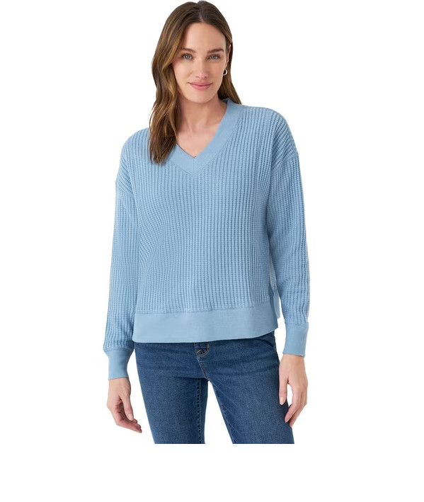 Seven7 Women’s Waffle V-Neck Top