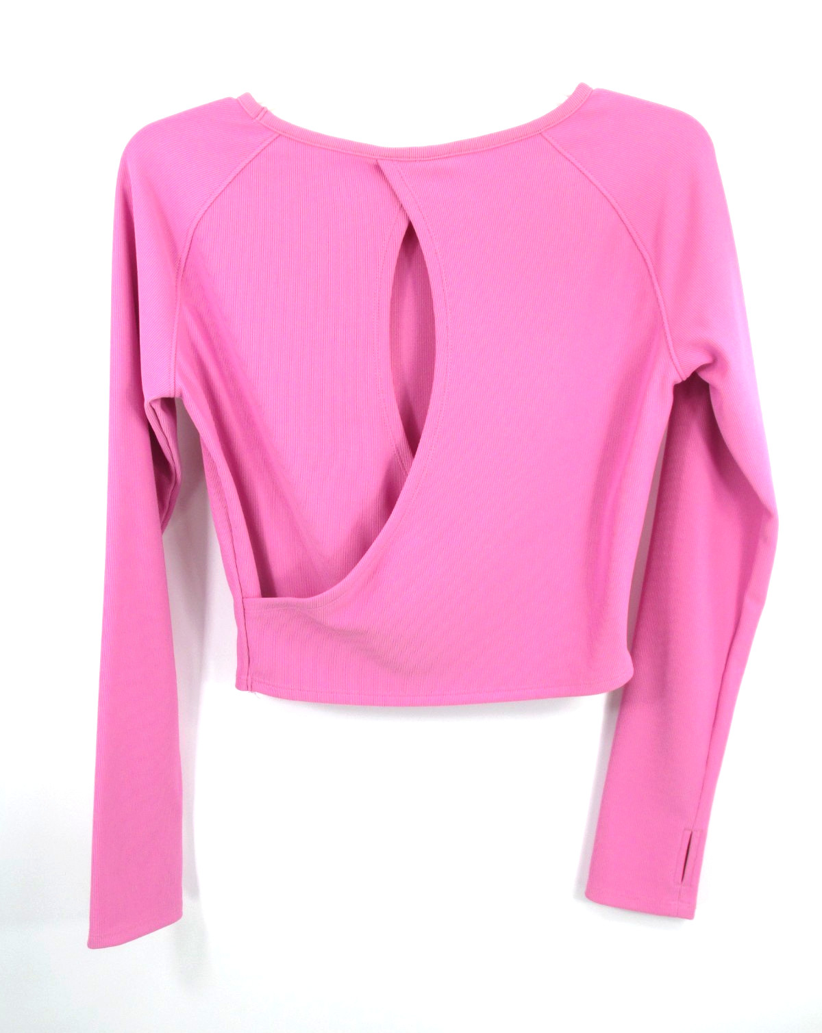 MOVE THEOLOGY Athletic Pullover Top Women M Pink Keyhole Back Stretch Workout