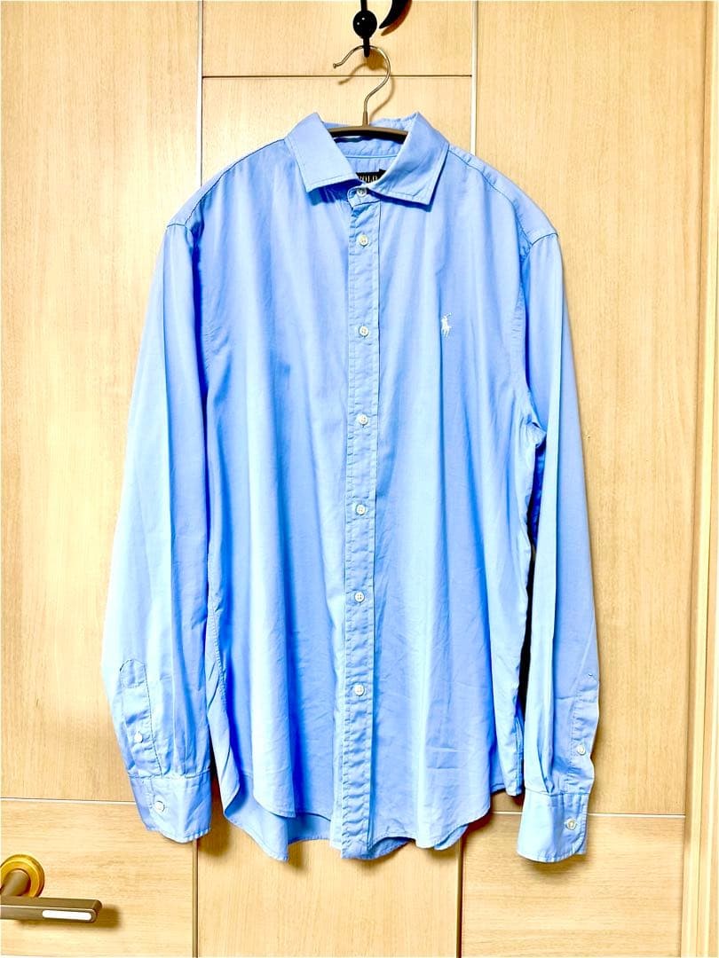 Ralph Lauren Polo Long Sleeve Shirt White Pony Embroidery M 14Y+ JAPAN