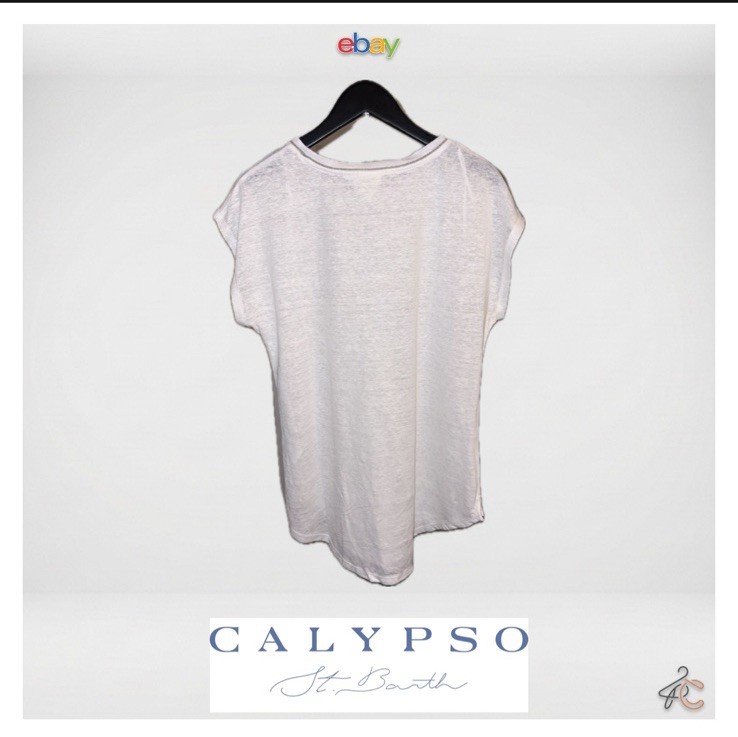 Calypso St. Barth Women’s 100% Linen Knit Top Size M