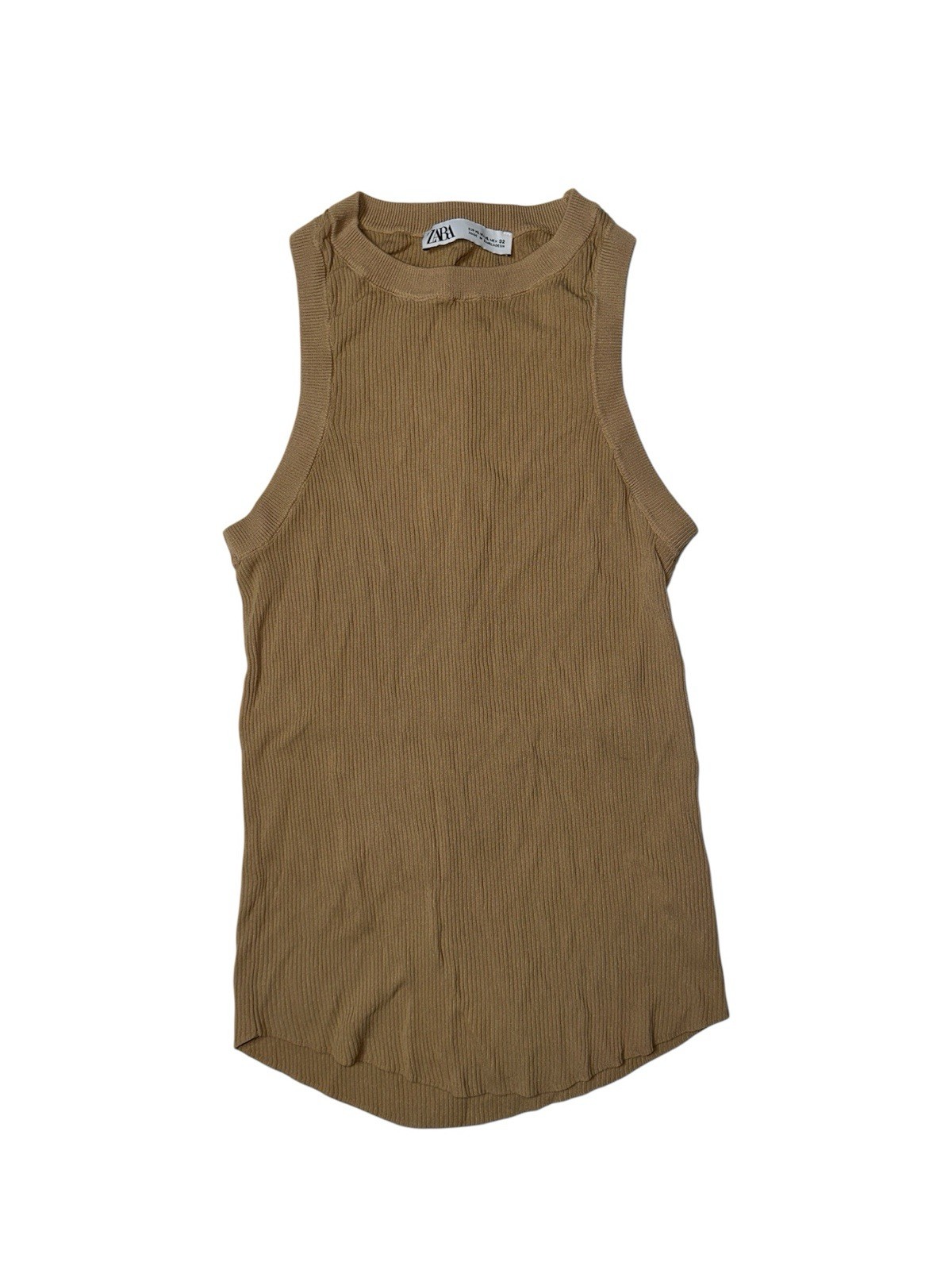Preowned- Zara High Neck Stretch Tank Top Womens (Size XL)