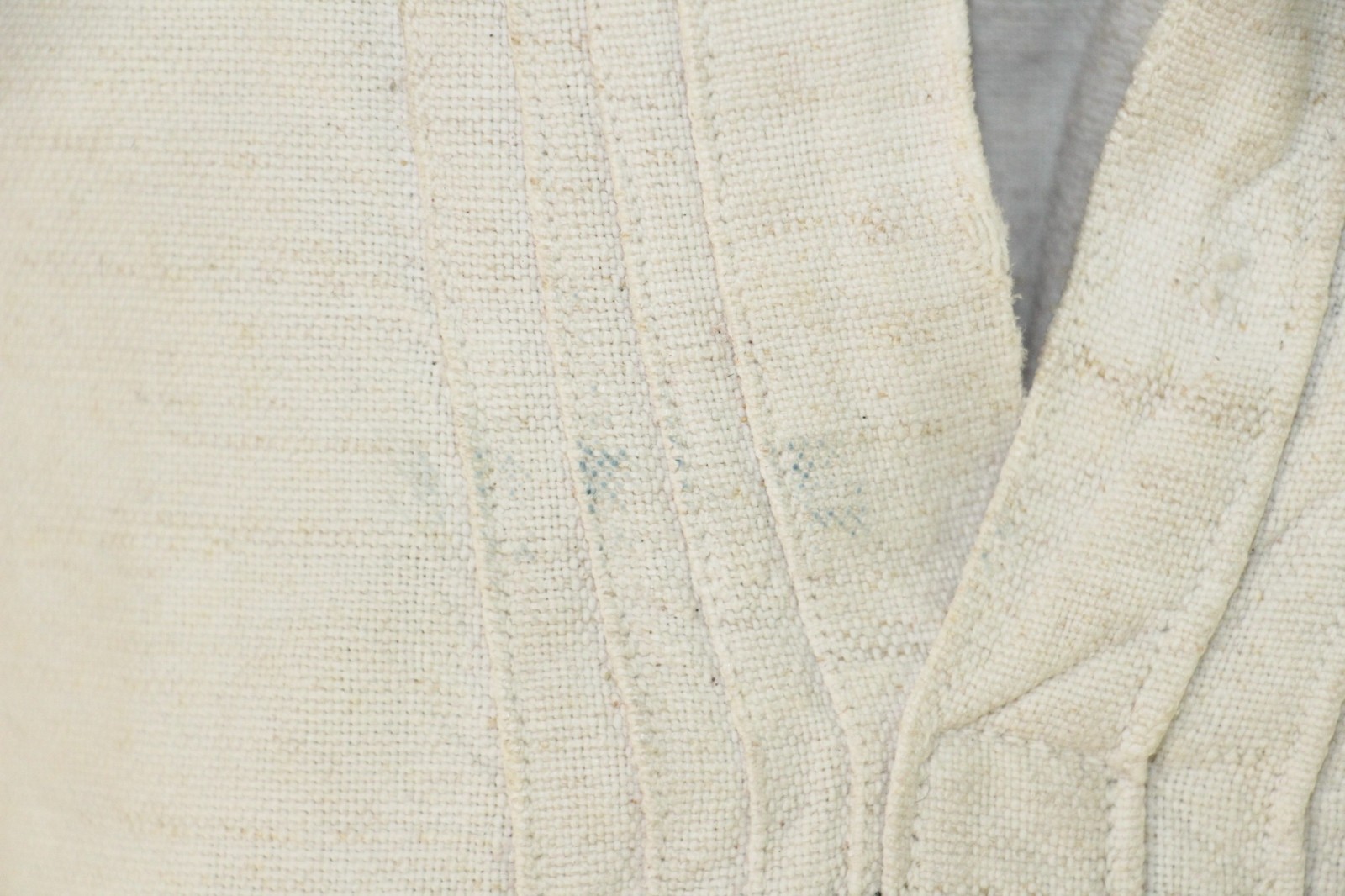 Antique 1932 French ‘PM’ Monogrammed Short-Sleeved Linen Blouse Size M