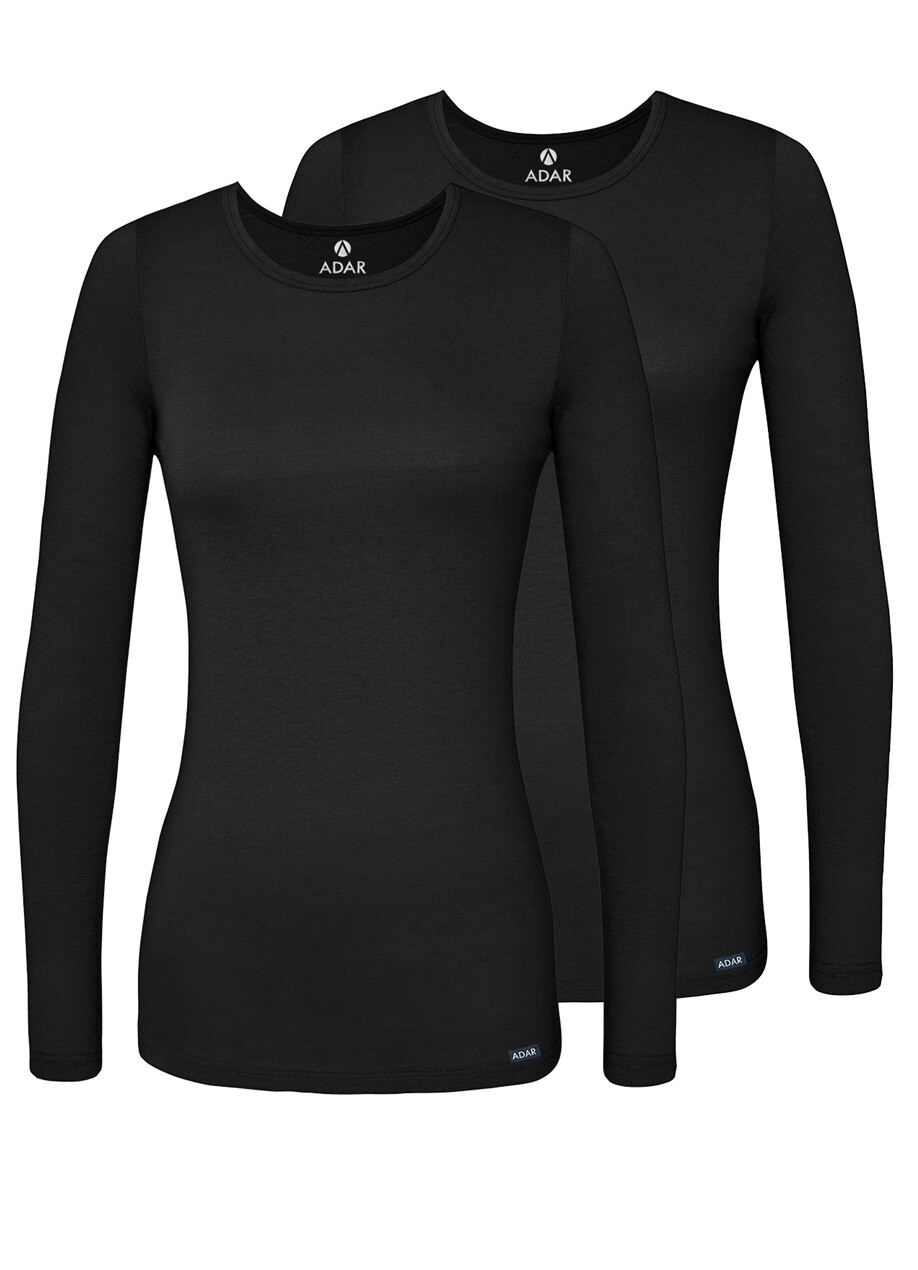 Adar 2 Pack Women’s Comfort Long Sleeve T-Shirt/Underscrub Tee