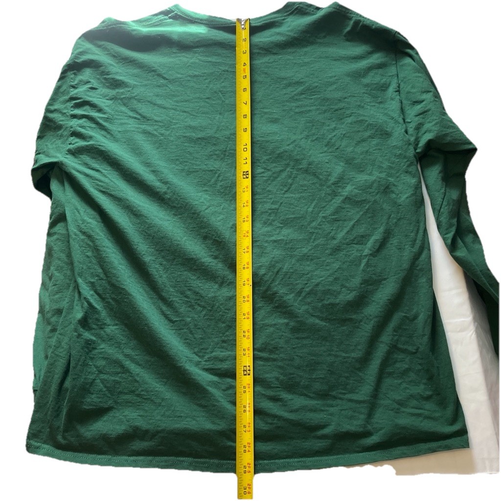 Vintage Nurse Halloween Graphic T Shirt Women XL Green Long Sleeve Pumpkin