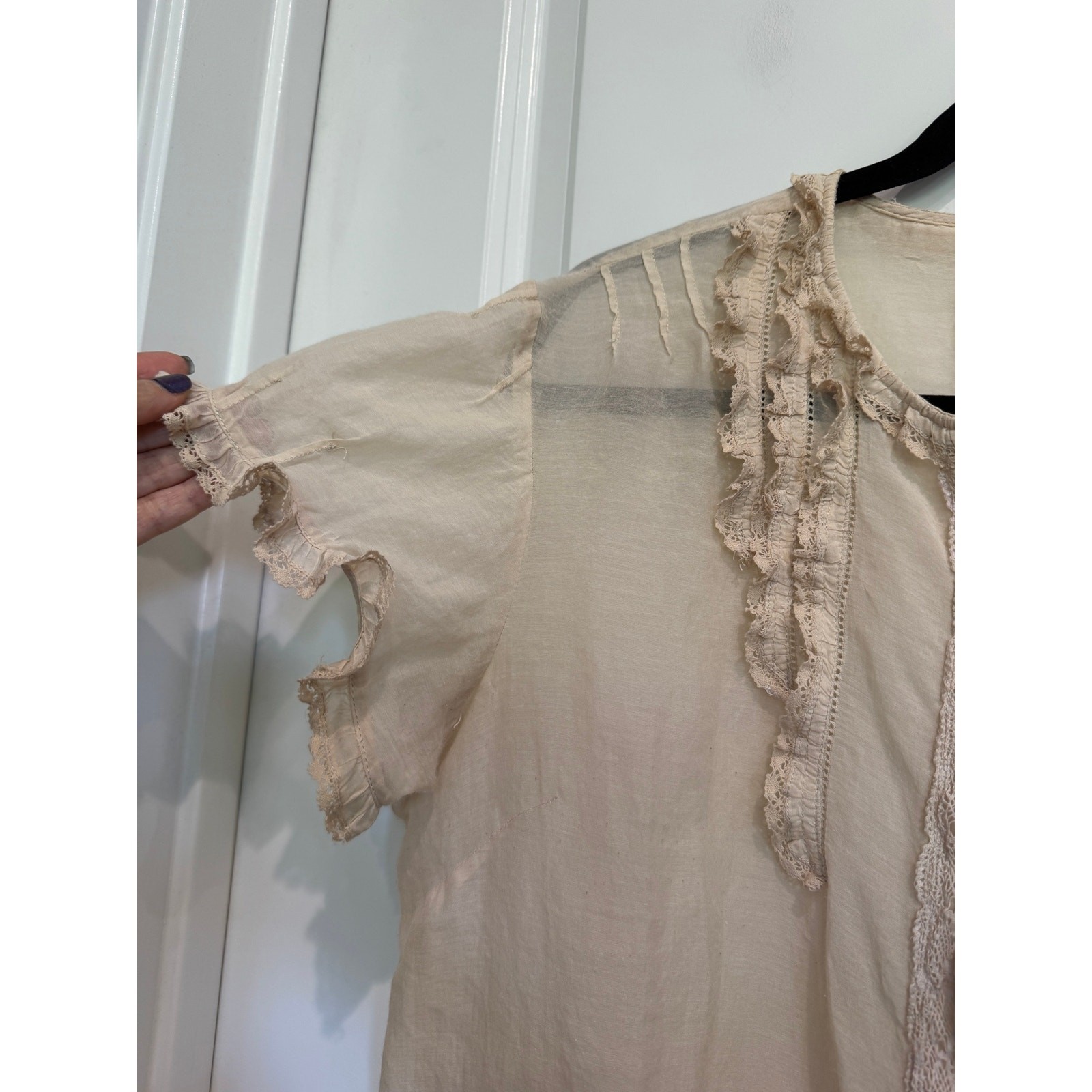 ✨MSRP $168 | Pete & Greta by Johnny Was Victorian Lace Gauze Blouse | Size S-L✨