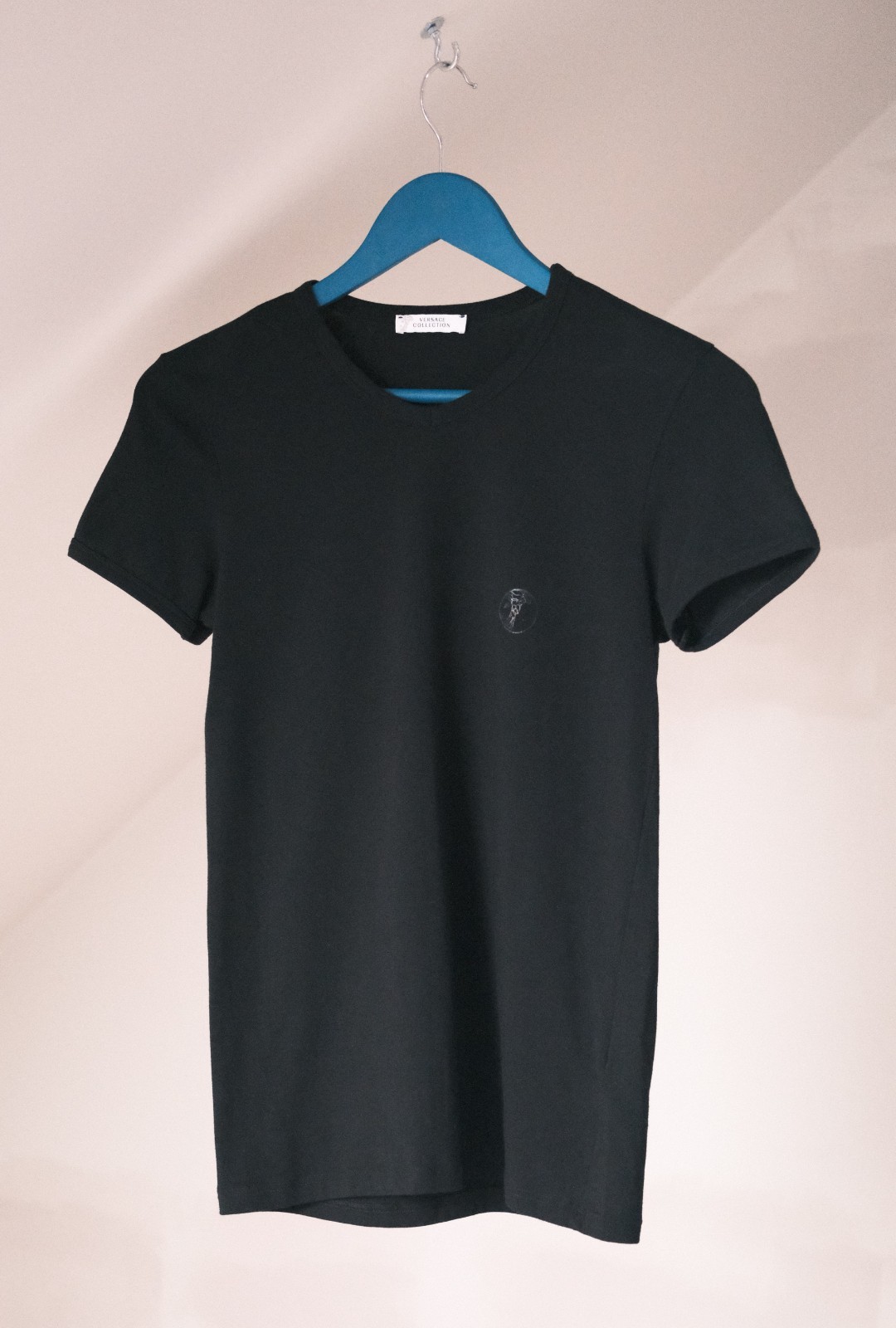 Versace Collection Women’s Black Cotton Medusa Logo Tee Shirt Size S Bulgaria