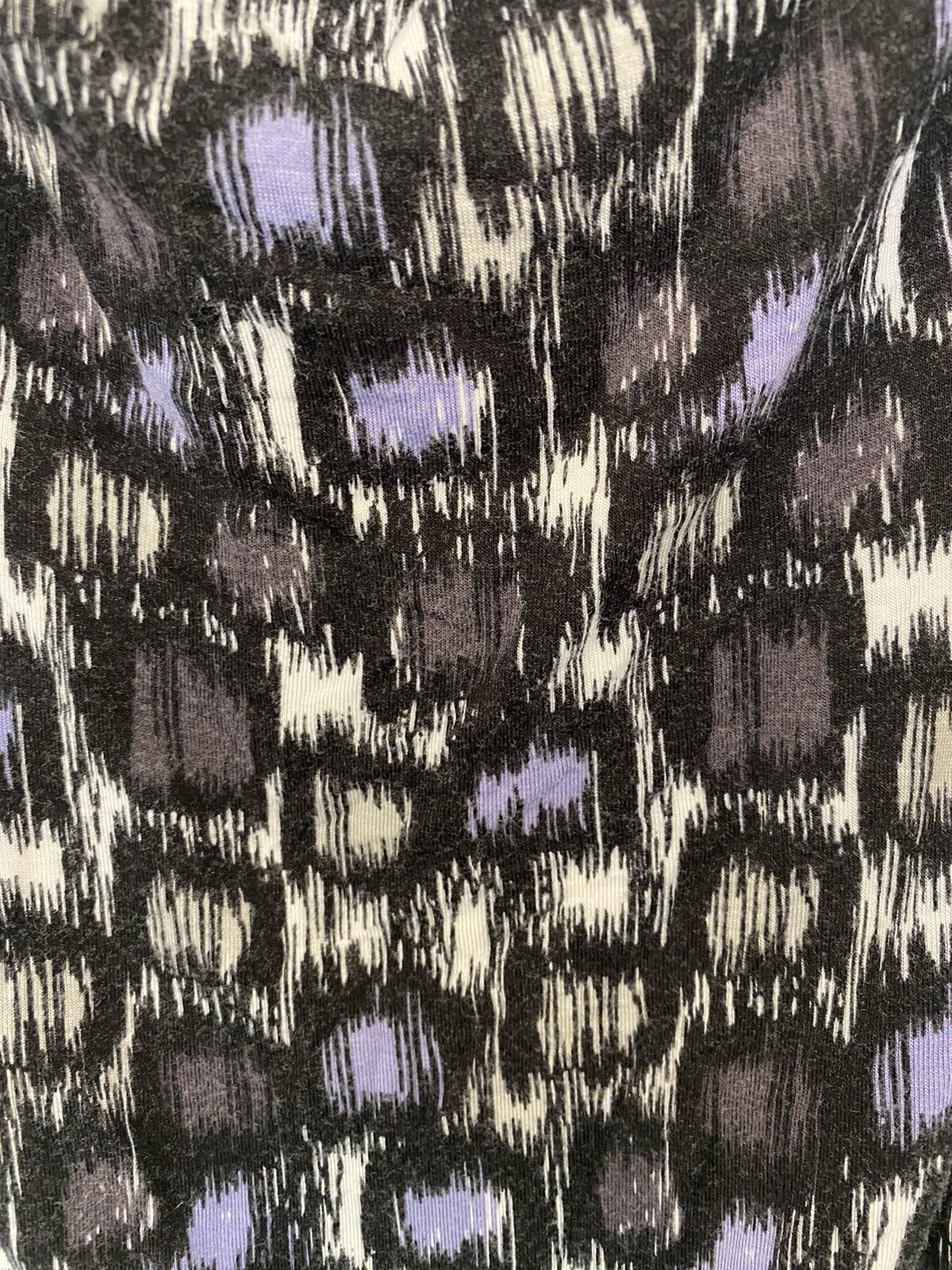 NWT GNW Black/White/Purple Sleeveless Top Large