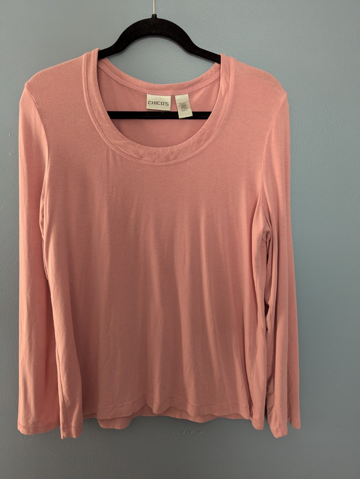 Chico’s Women’s Long Sleeve Blouse, Size 2 Pink