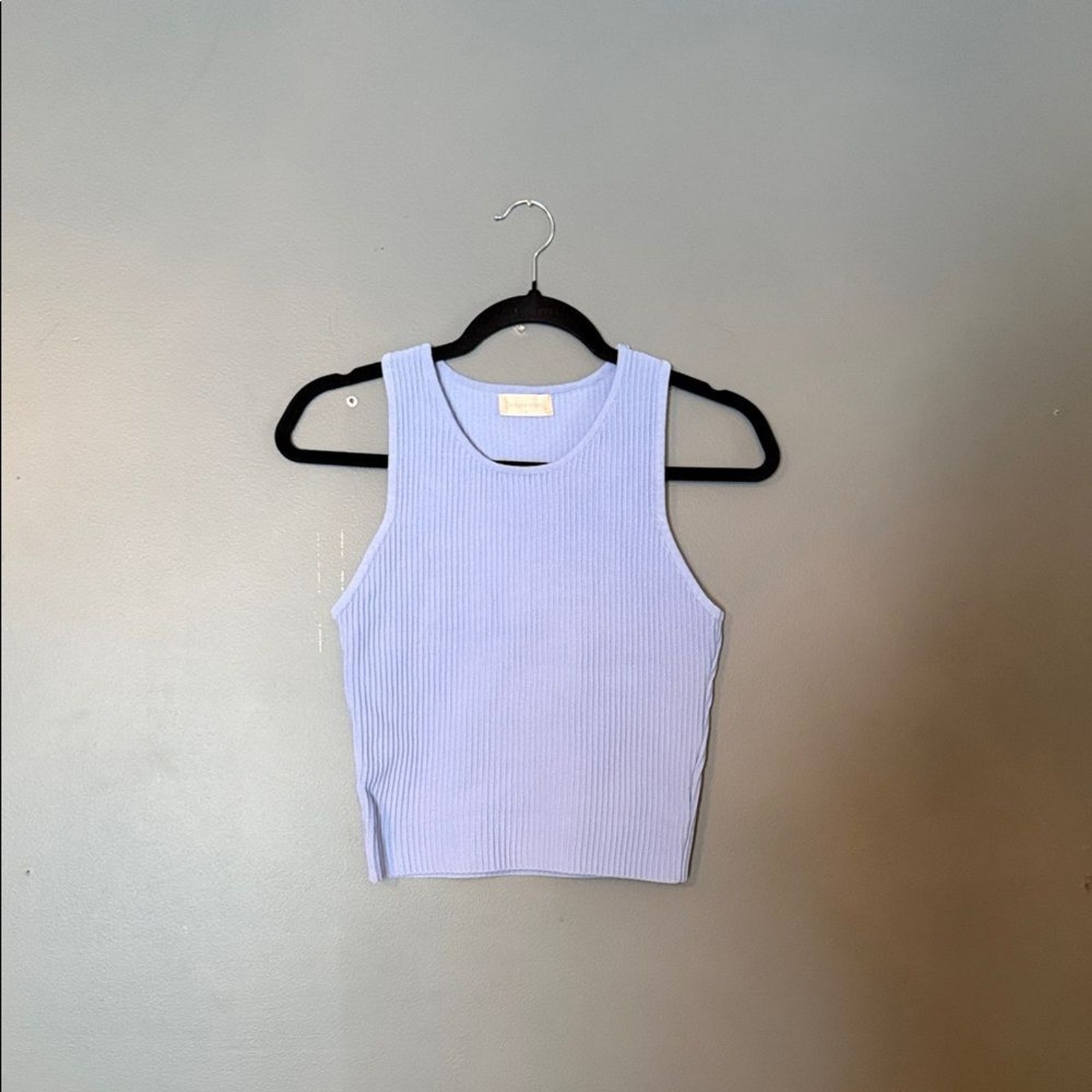 Altar’d State Light Blue Ribbed Tank Top