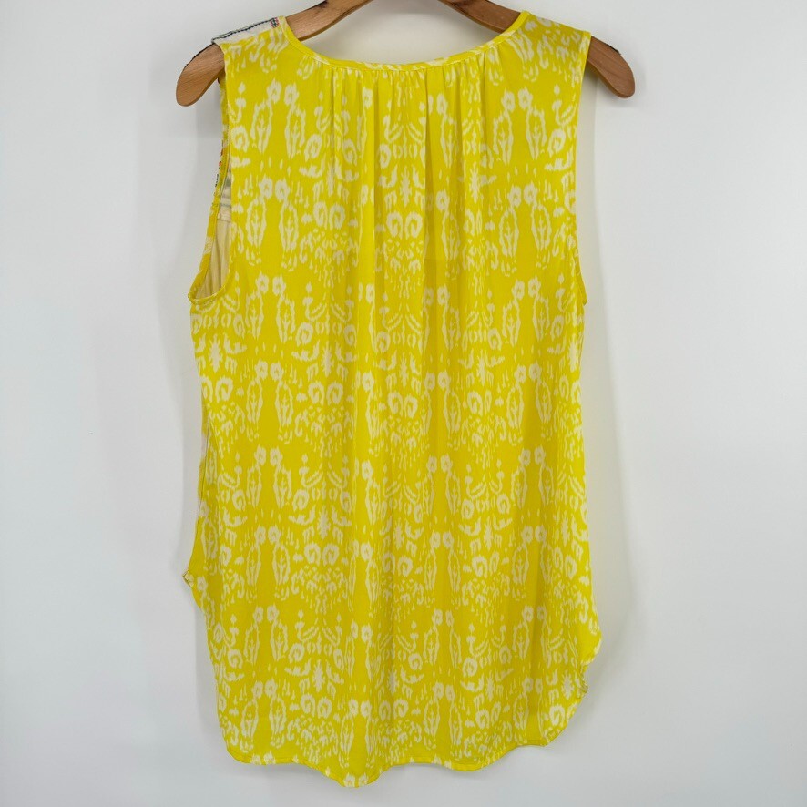 One September anthropologie women’s sleeveless blouse embroidered yellow large
