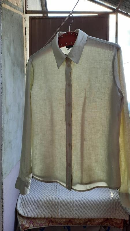 Women Armani Jeans Shirt Green Linen 38 / M / 46