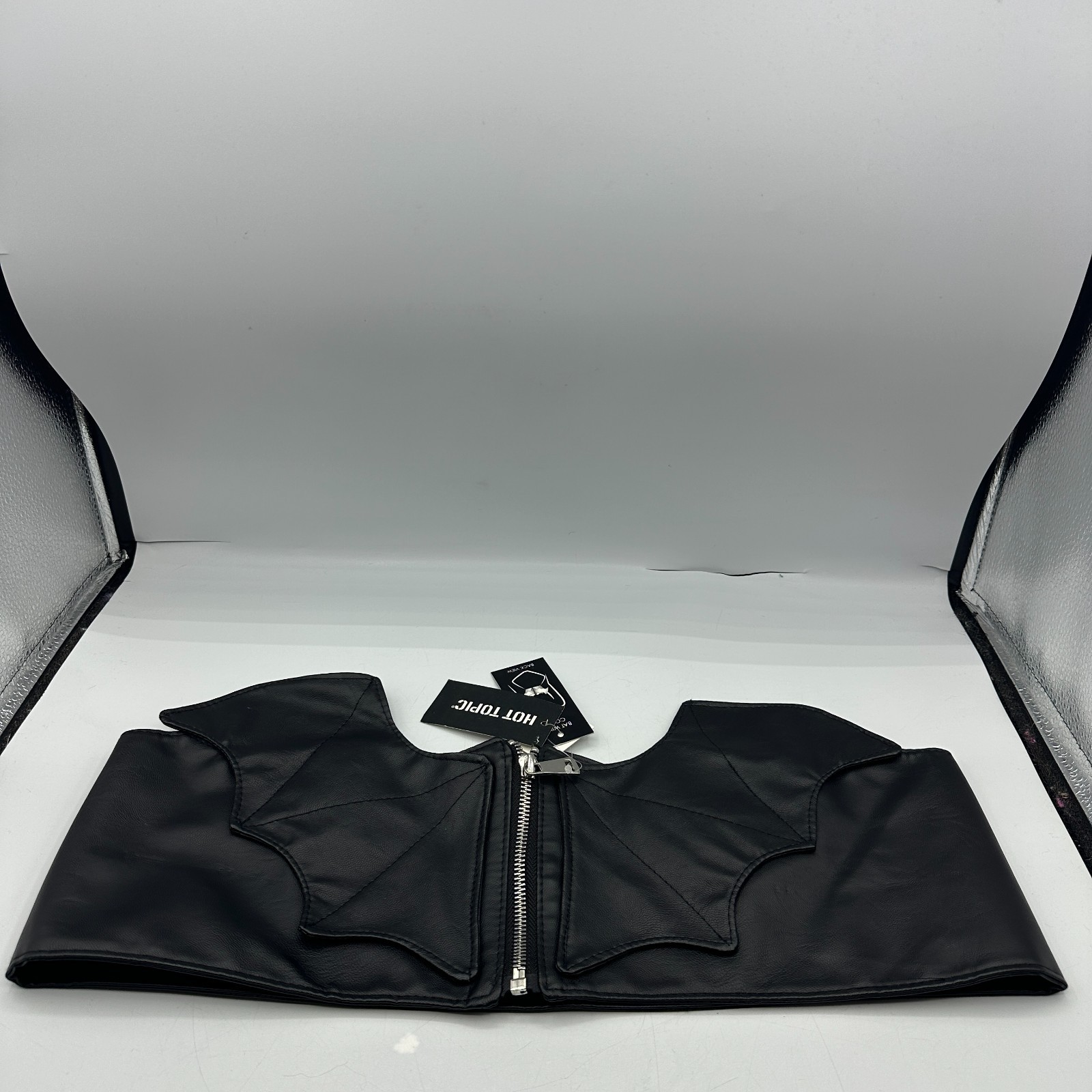 New Tags Hot Topic Bat Wing Women’s Corset Size 2x 3x Y2K Goth Black Zip