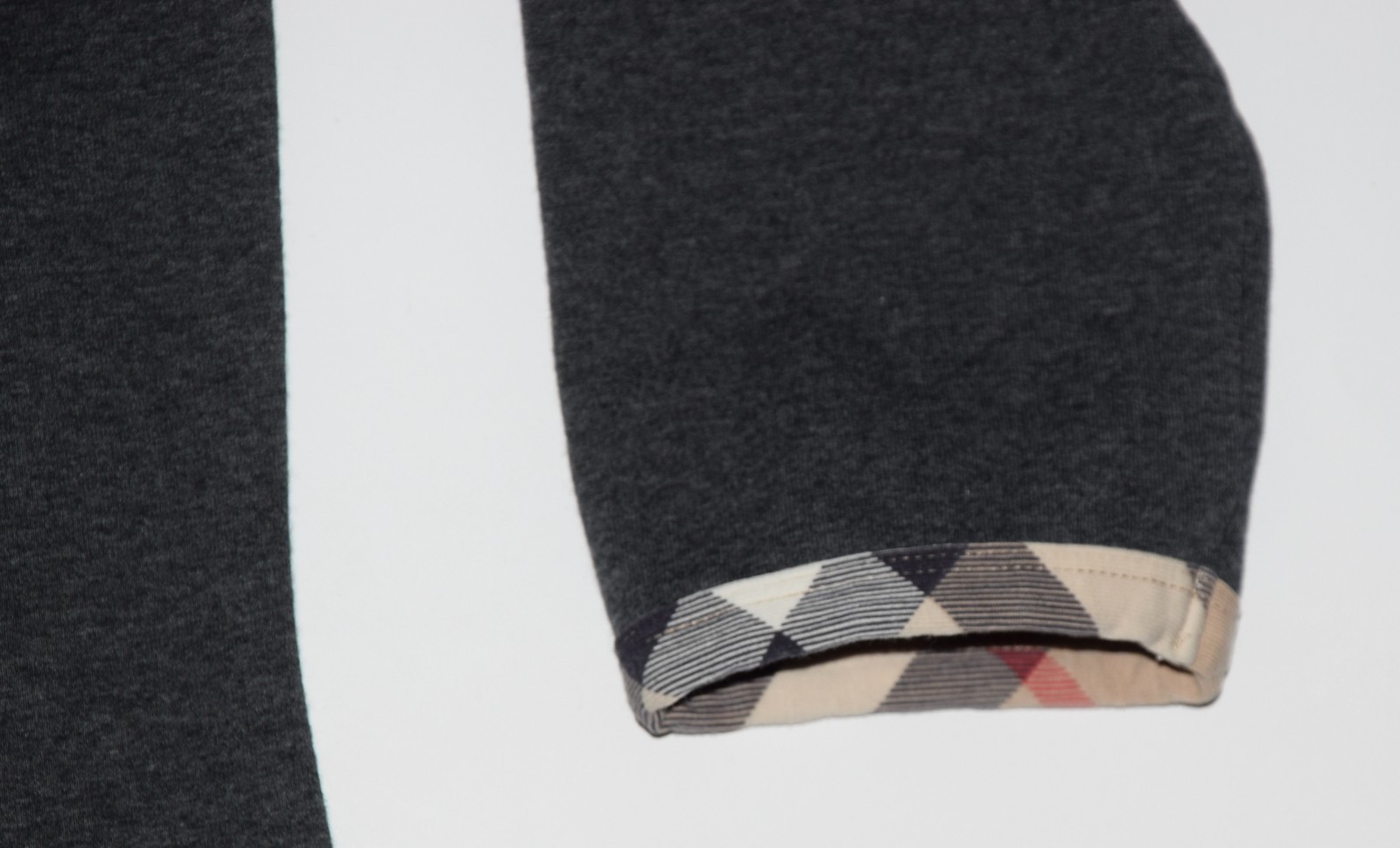 AUTHENTIC WOMEN’S BURBERRY BLOUSE NOVA CHECK TRIM STRETCH TOP Sz. S P2P 17″ MINT