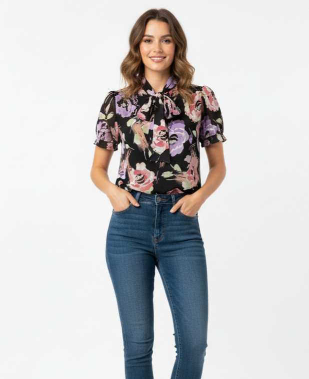 Requirements Blouse XL Floral Artsy Aunt Medieval Romantic Boho Neo Nostalgia
