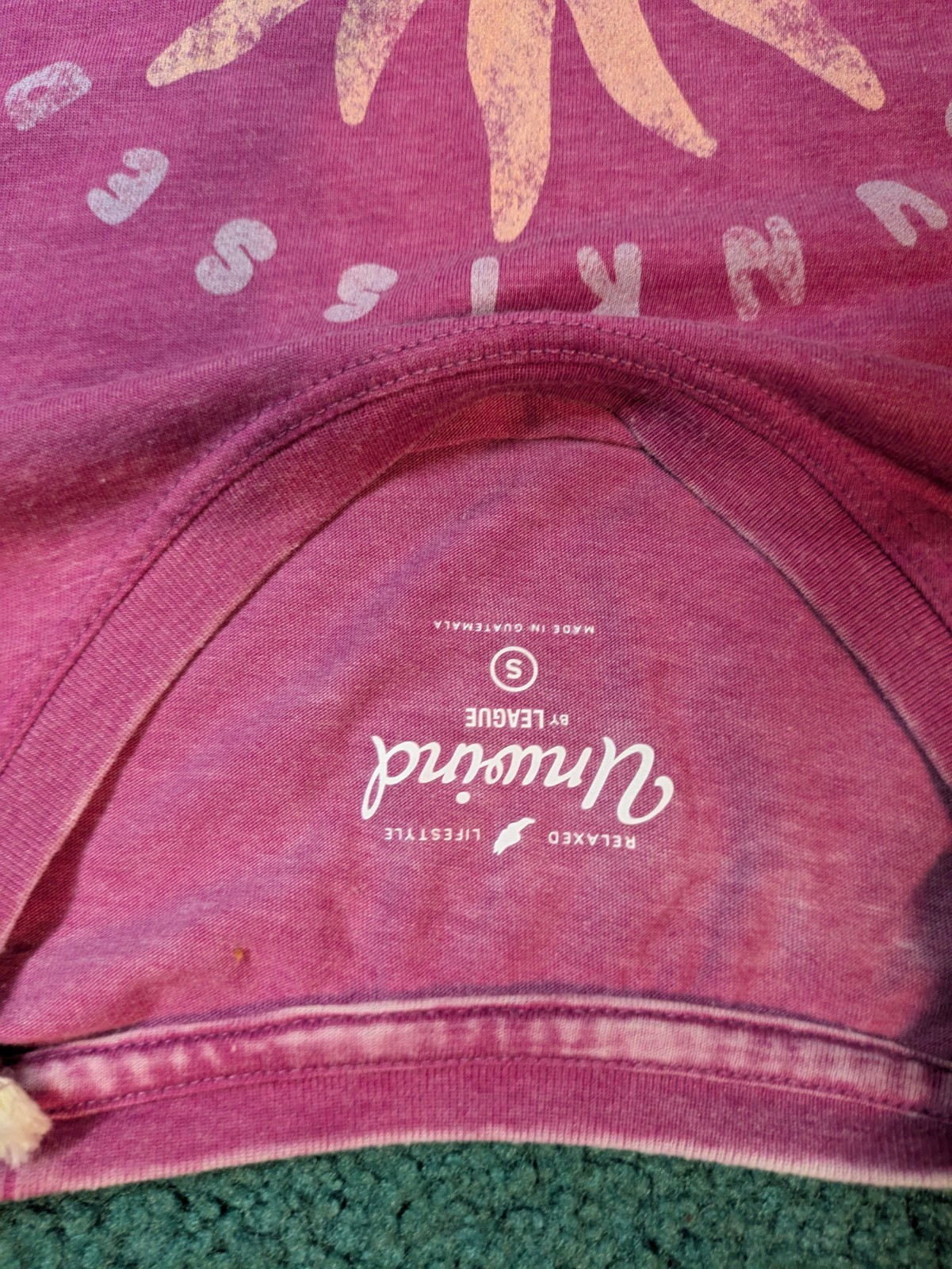 Hilton Head Island Vintage Character 3/4 Sleeve Tee Heather Orchid Pink Small N!