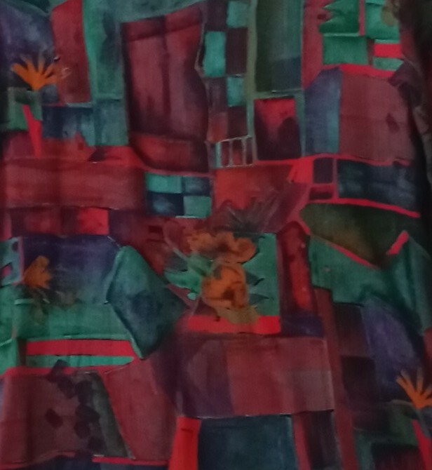 IN Group LTD Shirt 10 Vintage 80s 90s Wearable Art Abstract Y2K Shirt Blouse M