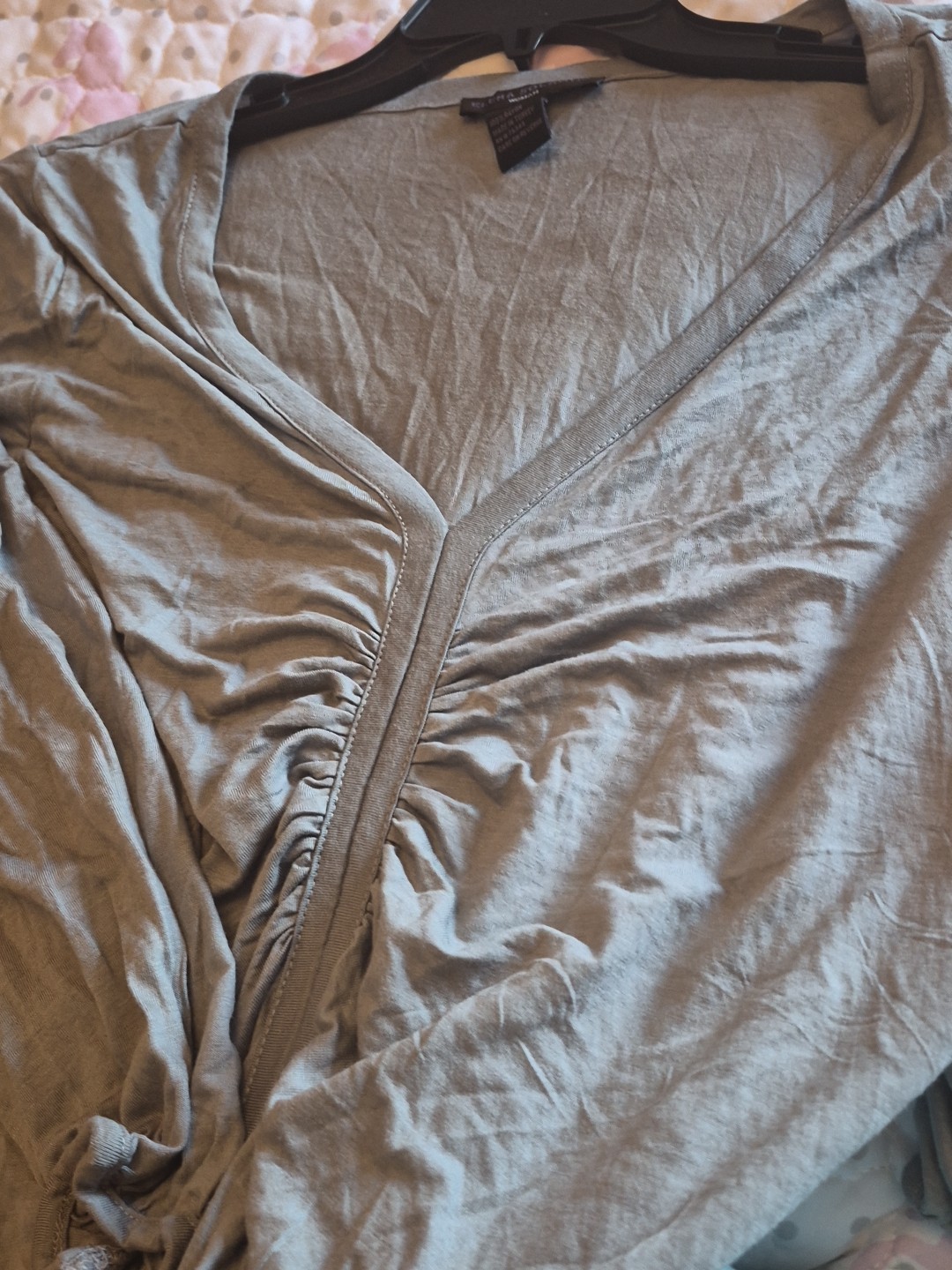 Elena Solano Woman’s Top Rayon Stretchable Gray Size 2X NWOT
