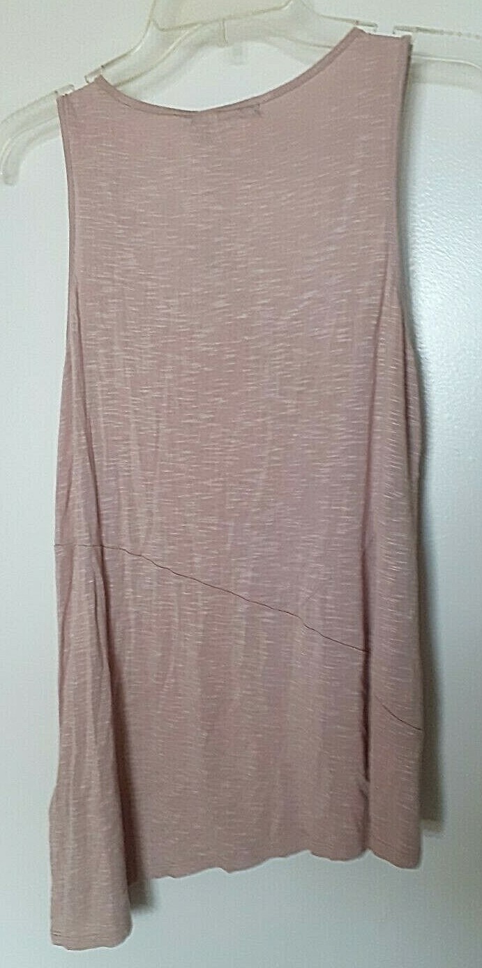 Max Jeans 95% rayon, 5% spandex solid “Rose Dust” segmented tank top Size S