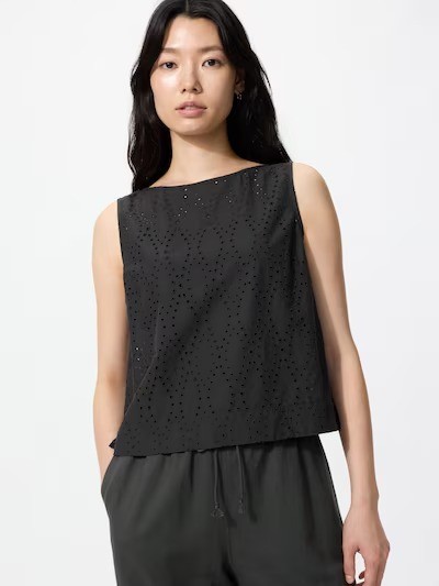 PSL UNIQLO Embroidered Blouse / Sleeveless 3 color XS-3XL 487986 Japan
