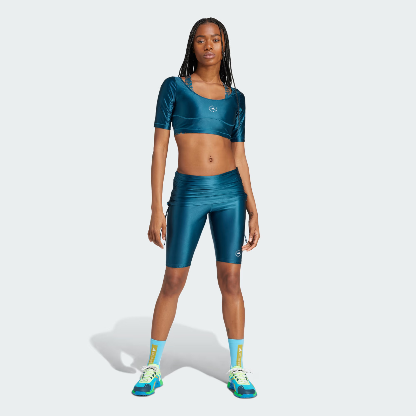Adidas by Stella McCartney Crop Top, Style# IN3653, Size M, Tech Mineral