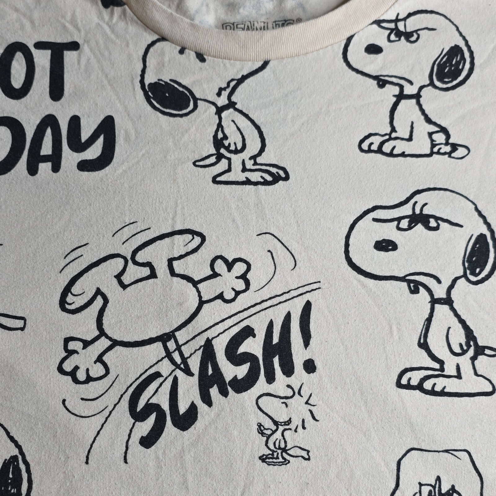 Peanuts Snoopy & Woodstock “Not Today” Graphic Tee, Crew Neck, M