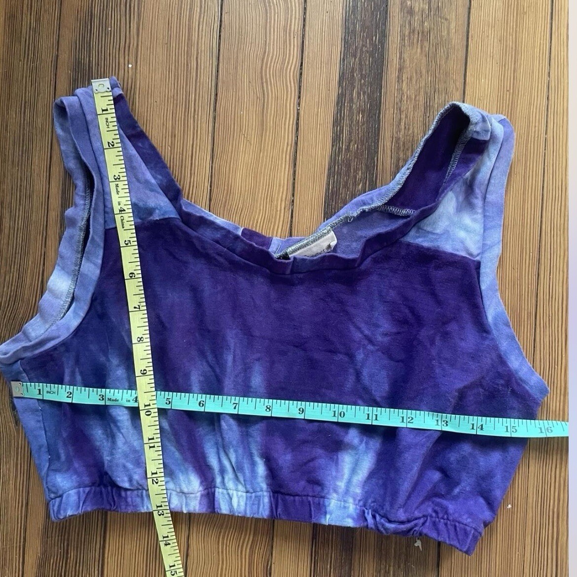 Purple Crop Top Handmade Size S/M See measurements Scrap Fabrics