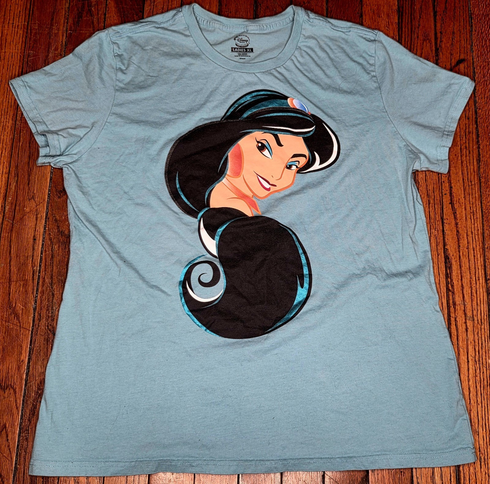 Jasmine Aladdin Womens Size XL Official Disney Store Princess Grpahic T Shirt B5