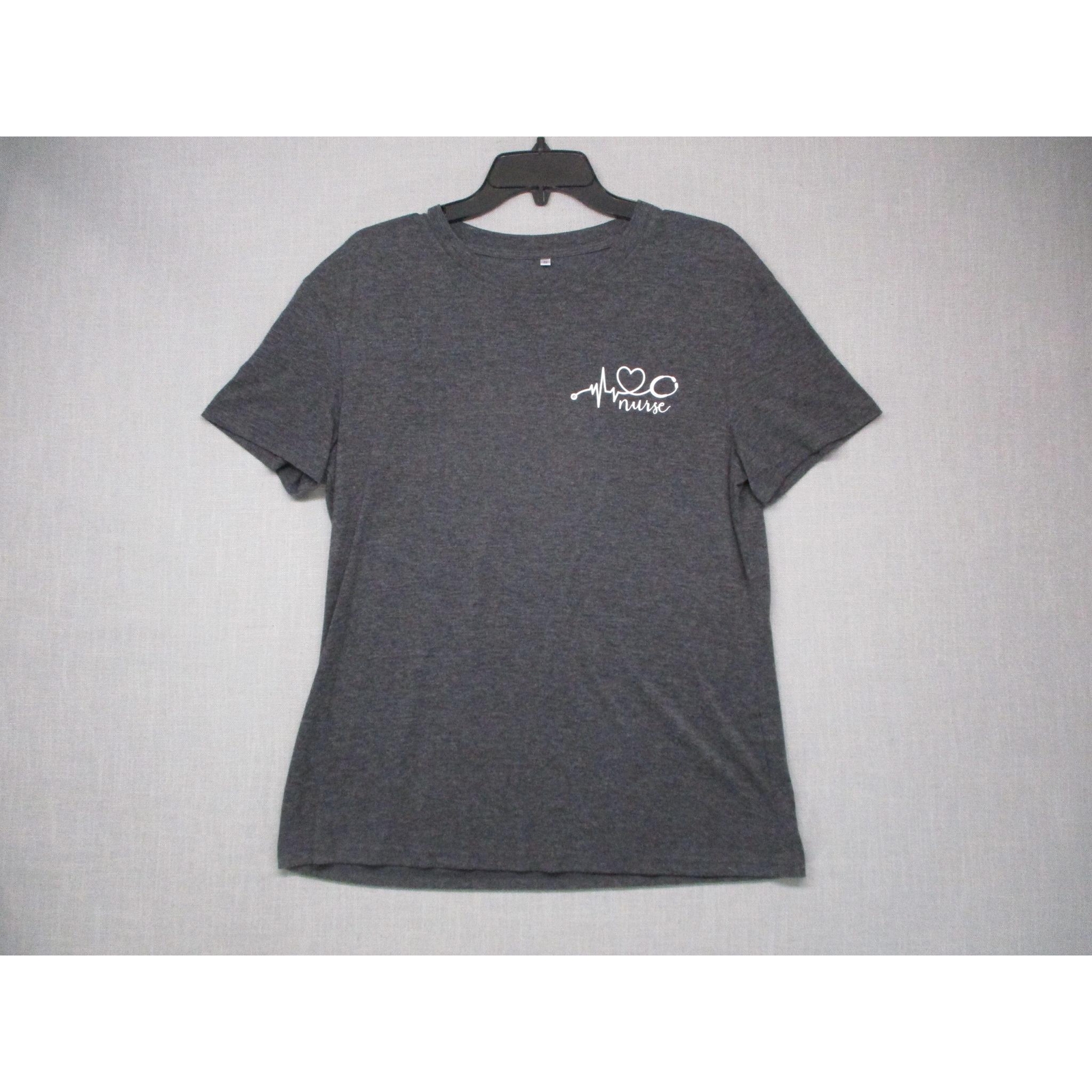 Nurse Charcoal Gray Trendy Graphic Crew Neck T Shirt Unisex Size S
