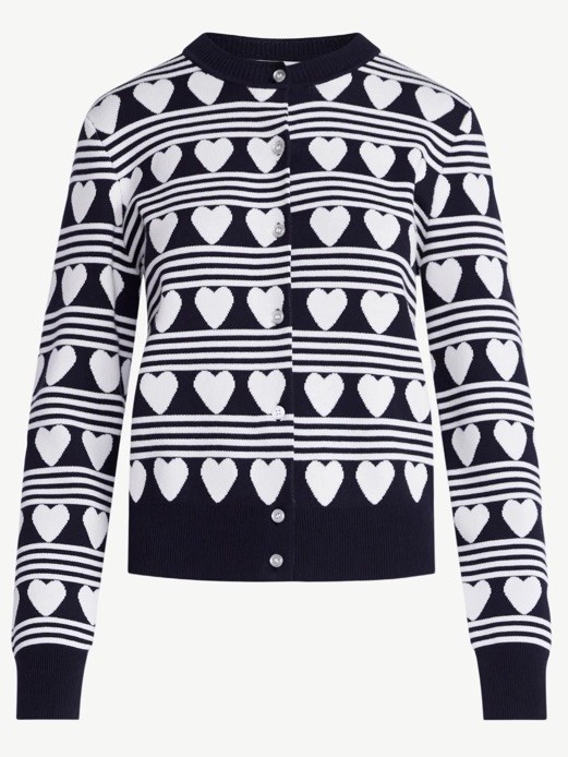 Free Assembly Women’s Solid, Stripe, Lightweight, Size Small (4-6) Cream Hearts