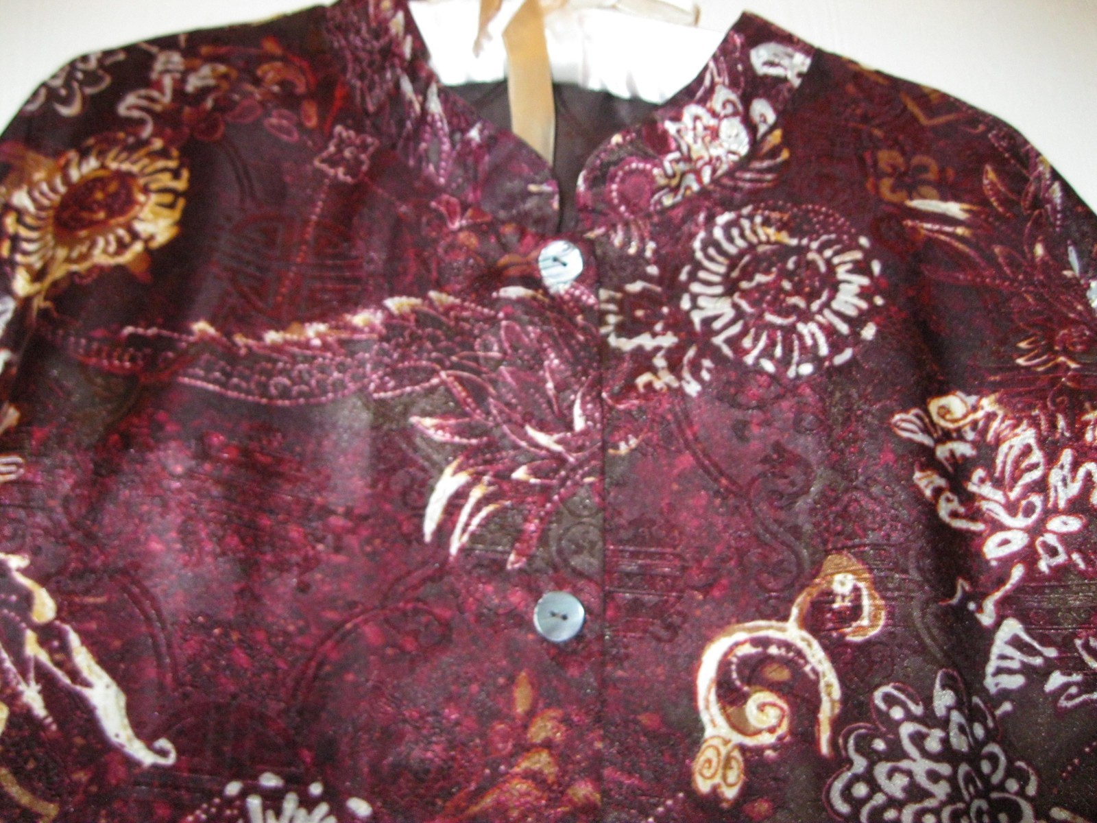 DK. BROWN, REVERSIBLE, L/S ASIAN STYLE JACKET, NEW, SZ. L/1X/2X/3X