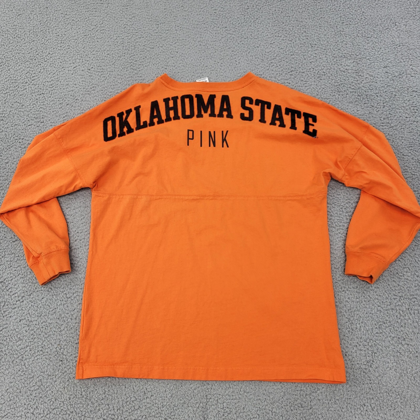 VS Pink Oklahoma State OSU Pistol Pete Shirt Womens Large Orange Graphic Top