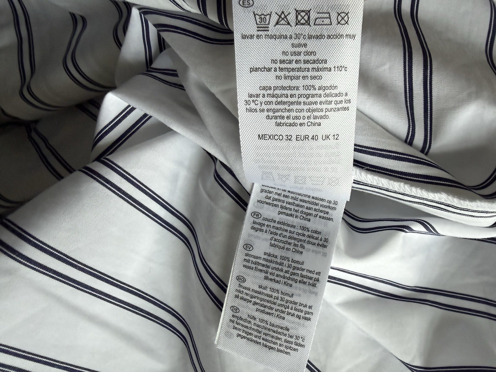 Phase Eight White Ashlyn Asymmetric Striped Shirt 12 BNWT Relaxed Fit
