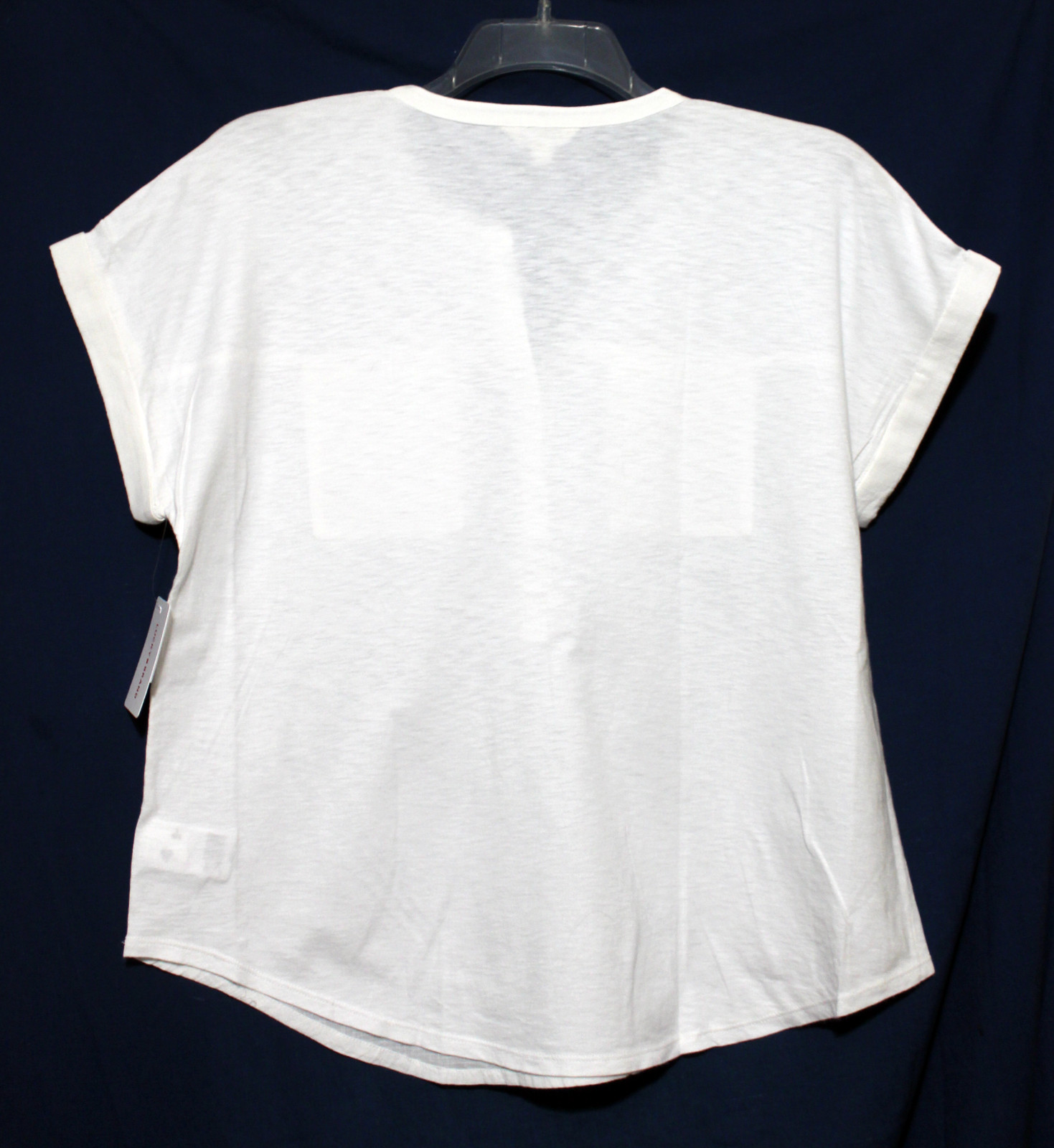 Lucky Brand Womens XL White Short Sleeve Henley Tee Shirt Top NWT