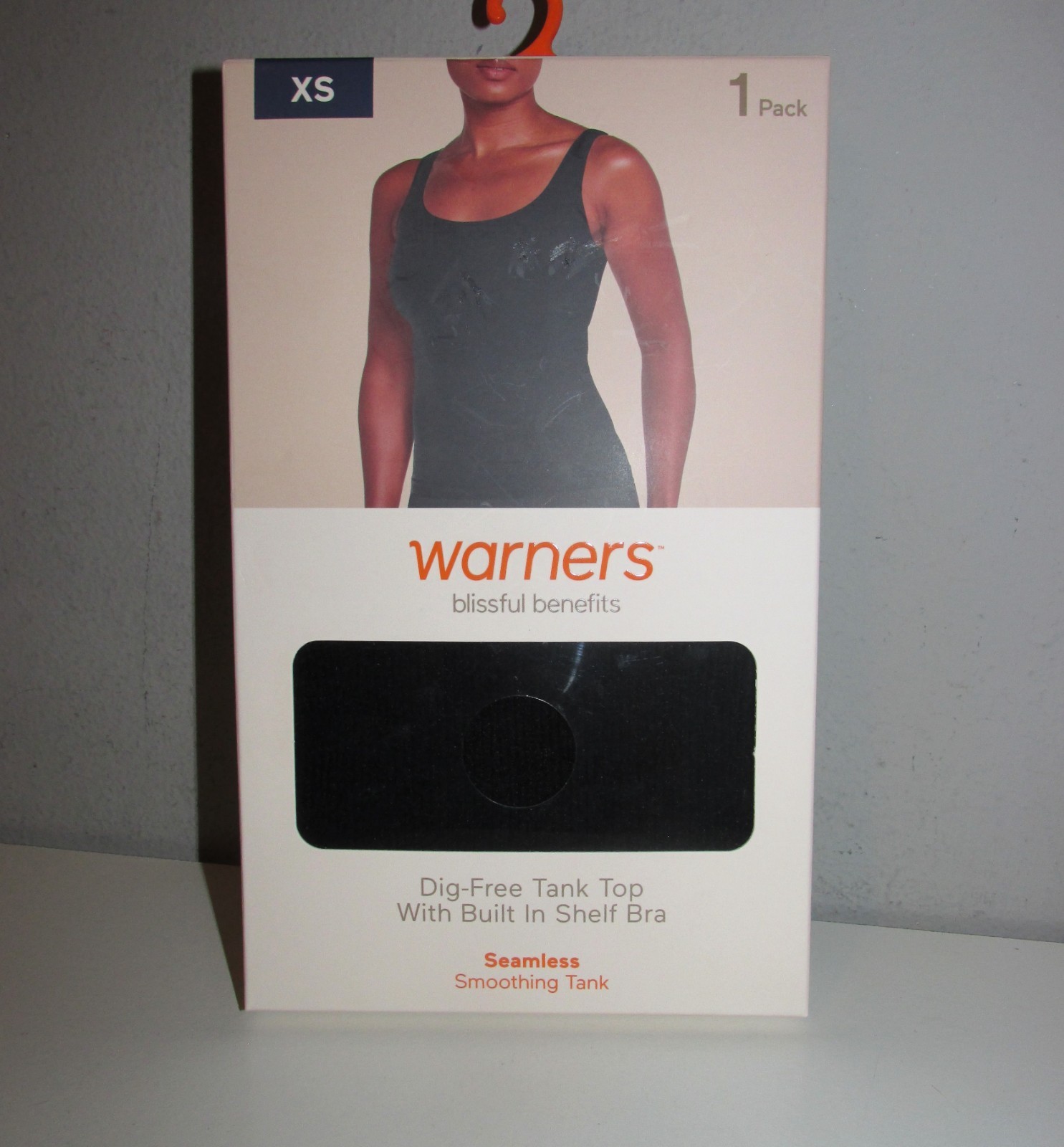 Warners Blissful Benefits Smoothing Shelf Bra Tank (Size XS 4-6) NEW W TAGS