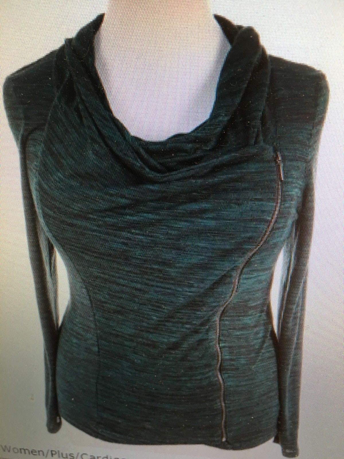 Maurices Women’s Green Long Sleeve Blouse w/Decorative Zipper Size: 1X NWT