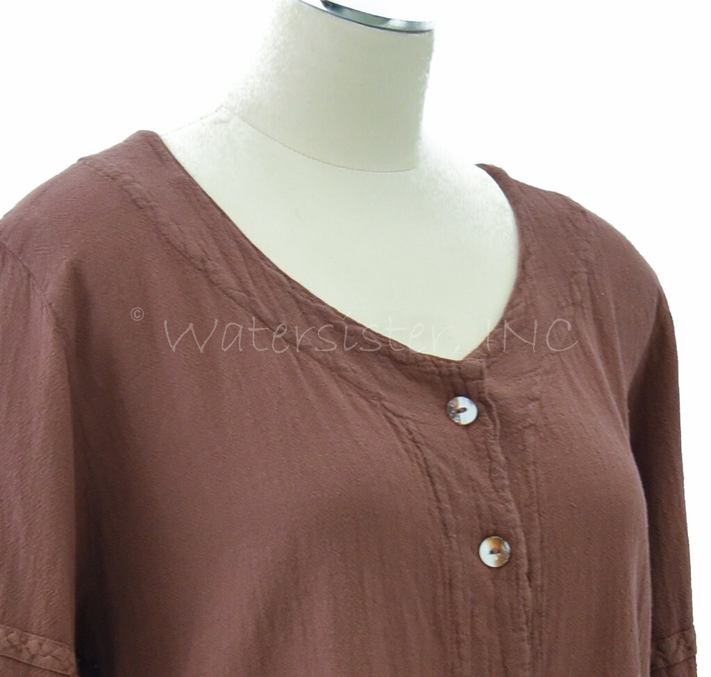 WATERSISTER Cotton Gauze PETUNIA Hi-Lo Top 1(M/L) 2(XL/1X) 3(2X) oh my COLORS