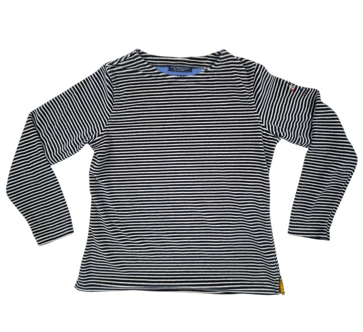 Vintage Tommy Hilfiger Velour Striped Top Women’s Size M Nautical Crest Y2K 90s