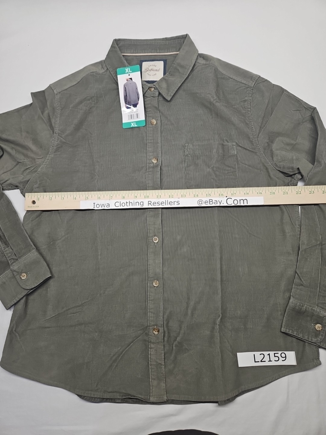 NWT Jachs Girlfriend XL Super Soft Green Flannel Shirt Button Up