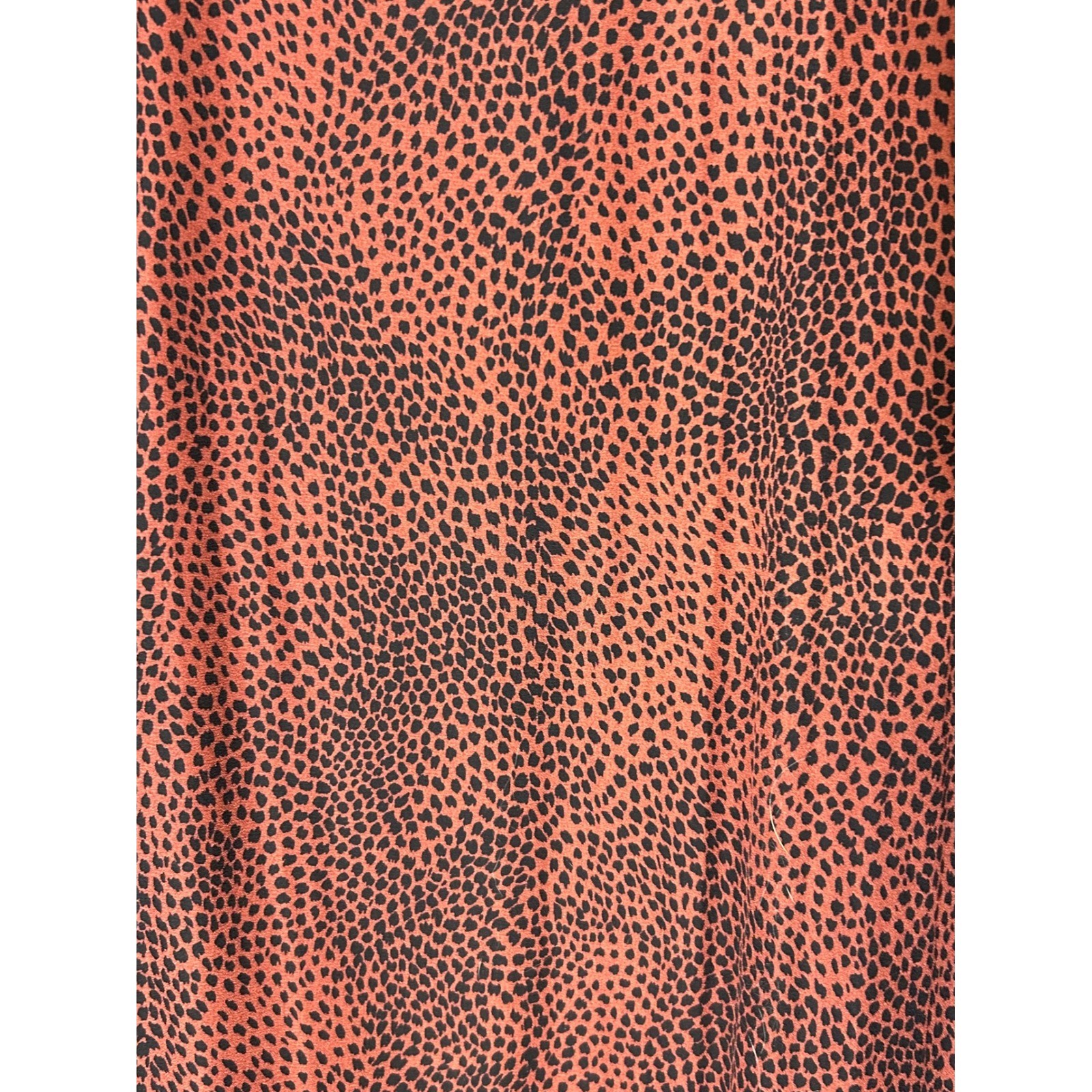 NWT Papermoon Larie Crew Neck Blouse Burgundy Black Animal Print XL