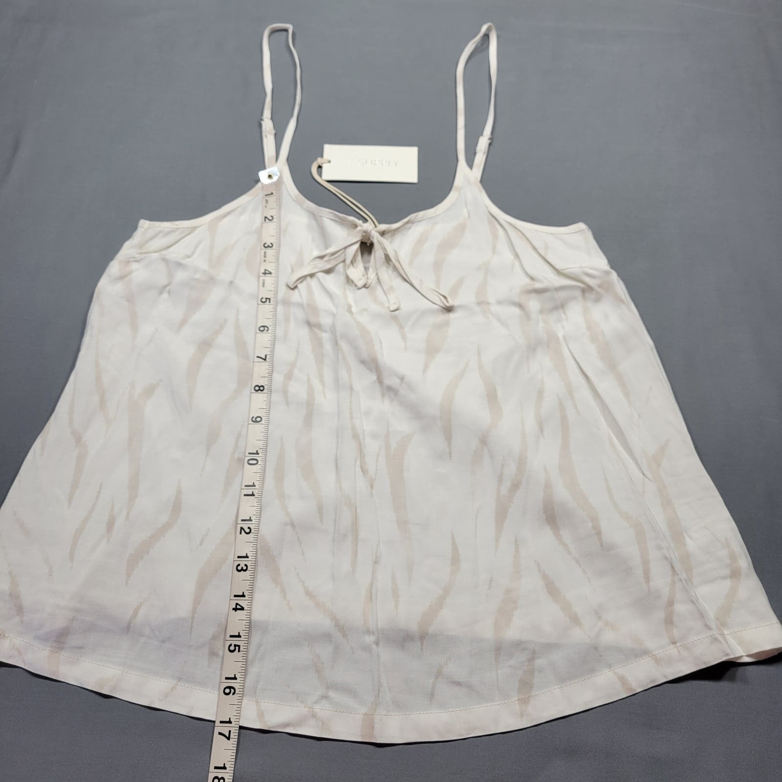 Z Supply Cream Tan Tank NEW $49 Zebra Swing Crop Top Lightweight Sheer Womens XS