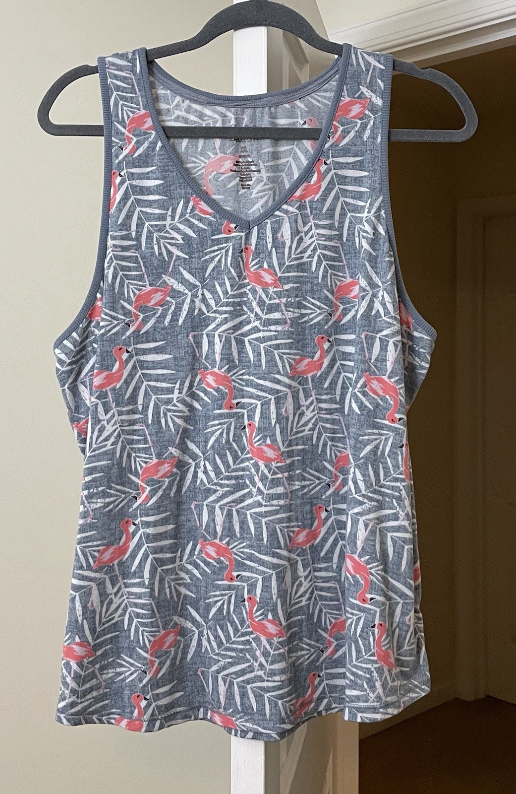 Croft & Barrow Sleep Top Pink Flamingo Artsy Casual Lounge Pullover Women’s XXL