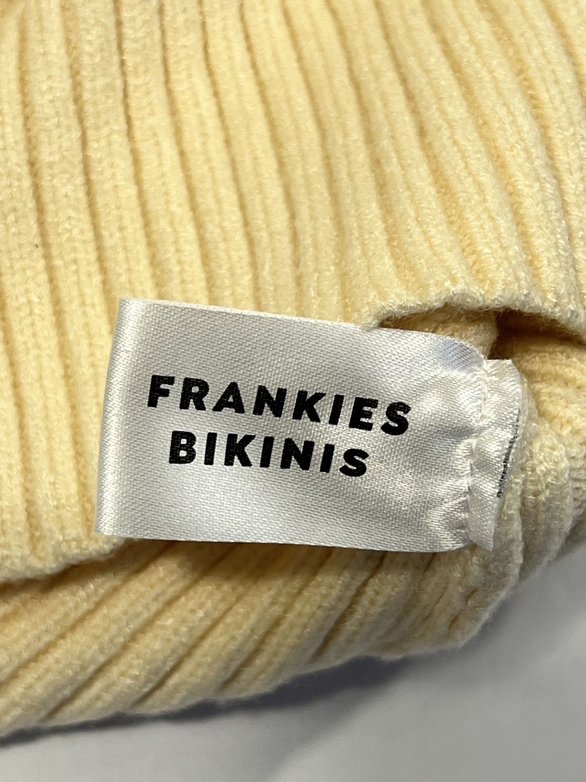 Frankies Bikinis Axel Cable Knit Tank in French Vanilla