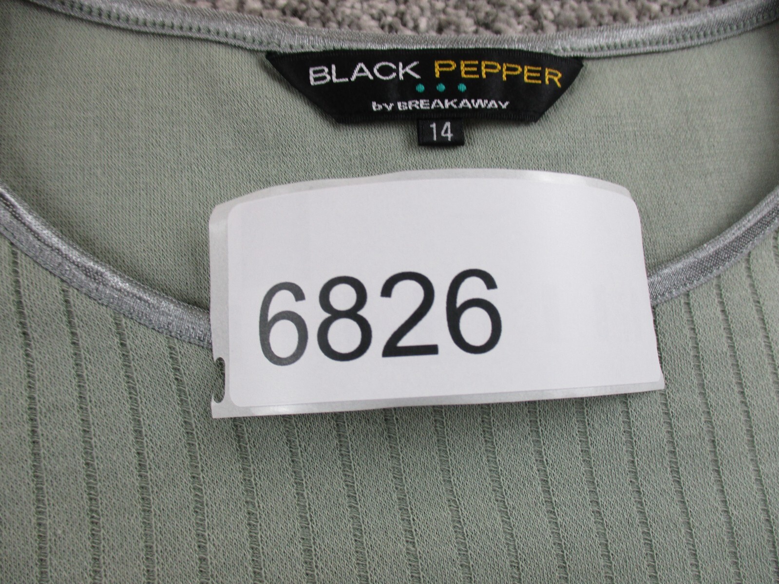 Black Pepper T Shirt/Top 14 Round Neck Short Sleeve Easy Care Stretch New