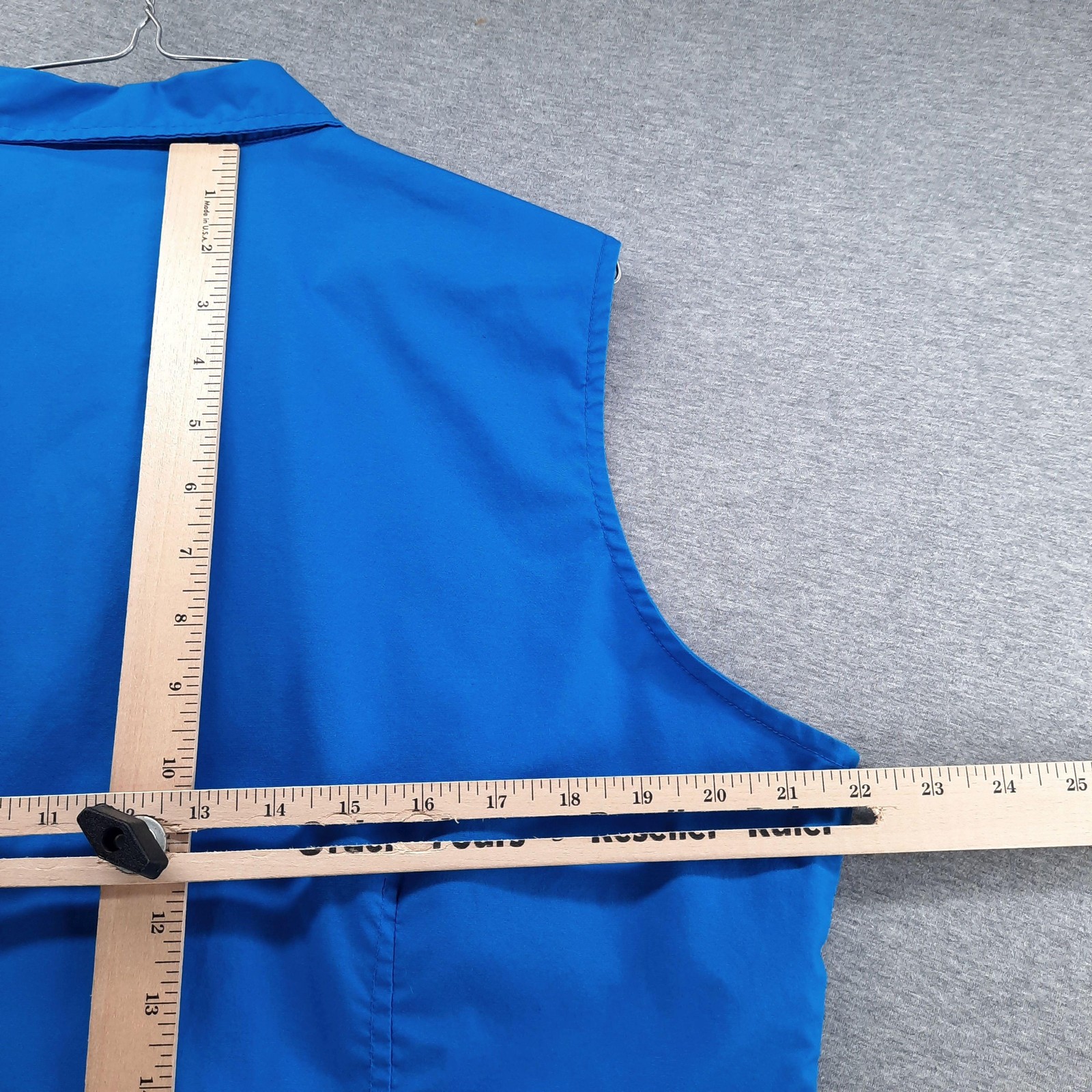 Riders By Lee Shirt Womens XL Blue Solid Sleeveless Button Front Easy Care