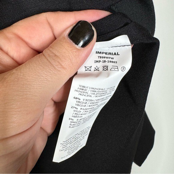 Imperial Black Bow Tie Back Top Size Medium