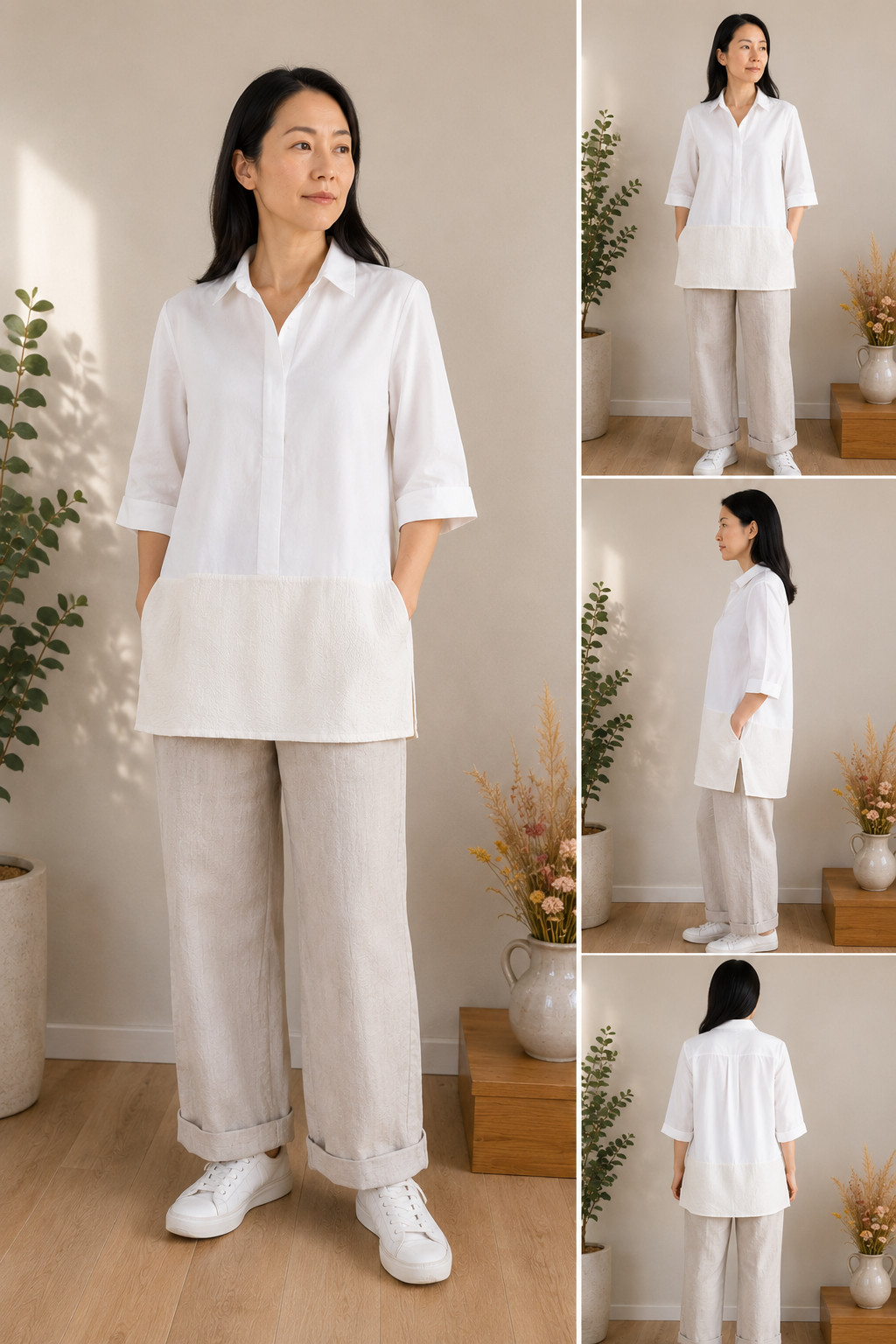 TOAST White Cotton Tunic Shirt – Size 10 – Made in Portugal