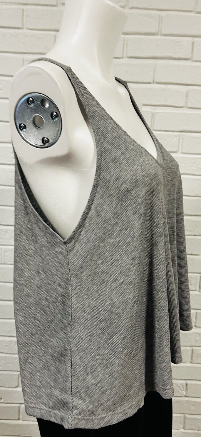 Free People Dani Tank Top Women’s Ribbed Black White Gray Red NWT D3/10