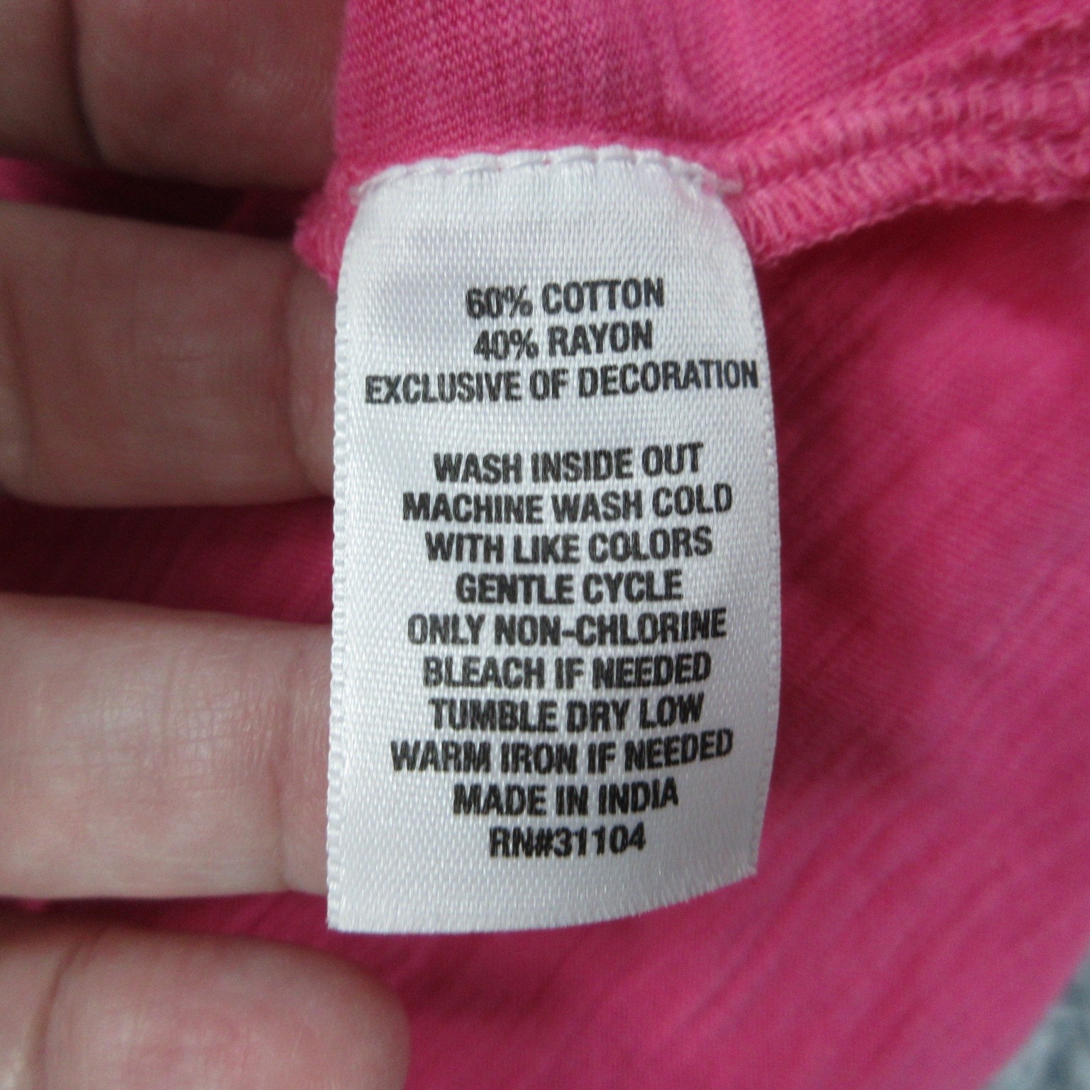 Kim Rogers Top Womens Medium Pink 3/4 Sleeve Tunic Boho Crochet Trim Lightweight